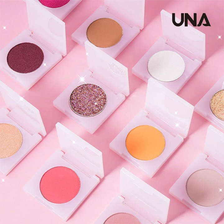 Single Eyeshadow Palette with Shiny Nude Makeup Private Label Cosmetics Shimmer Glitter Monochrome Matte Shadow Powder Form