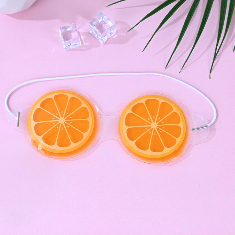 Square Orange Pattern Cold/Hot Therapy Eye Mask