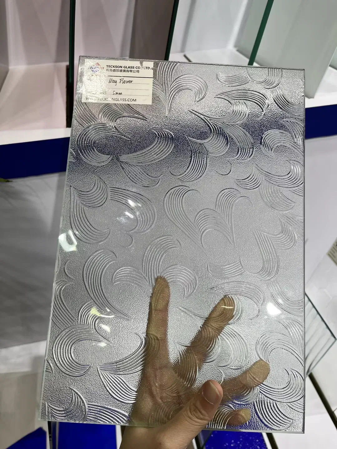 3-8mm Clear Nashiji Karatachi Flora Moru Diamond Patterned Textured Manufacturers Glass