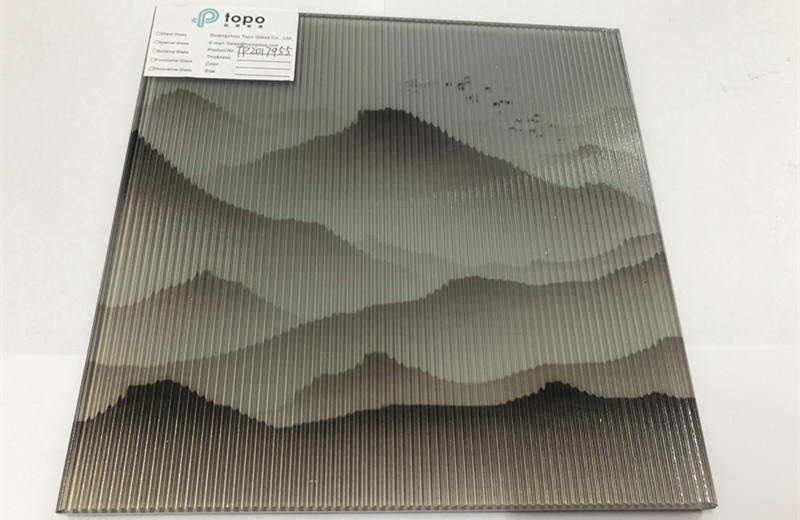 5mm+5mm Mountains and Waters Painting Laminated Wire Glass (PLW-TP)