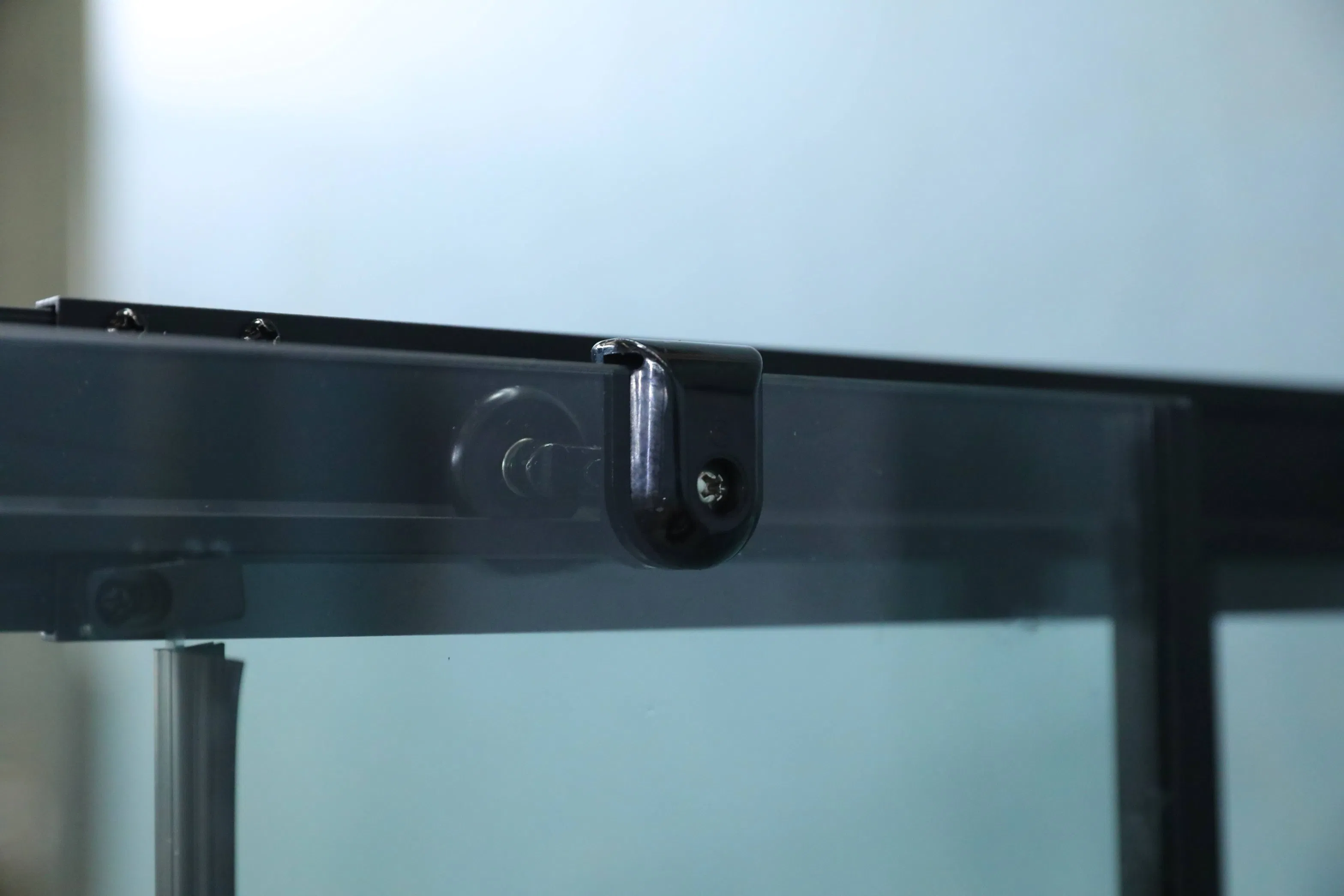 Matt Black Profile Tempered Glass Sliding Door Wilk in Screen