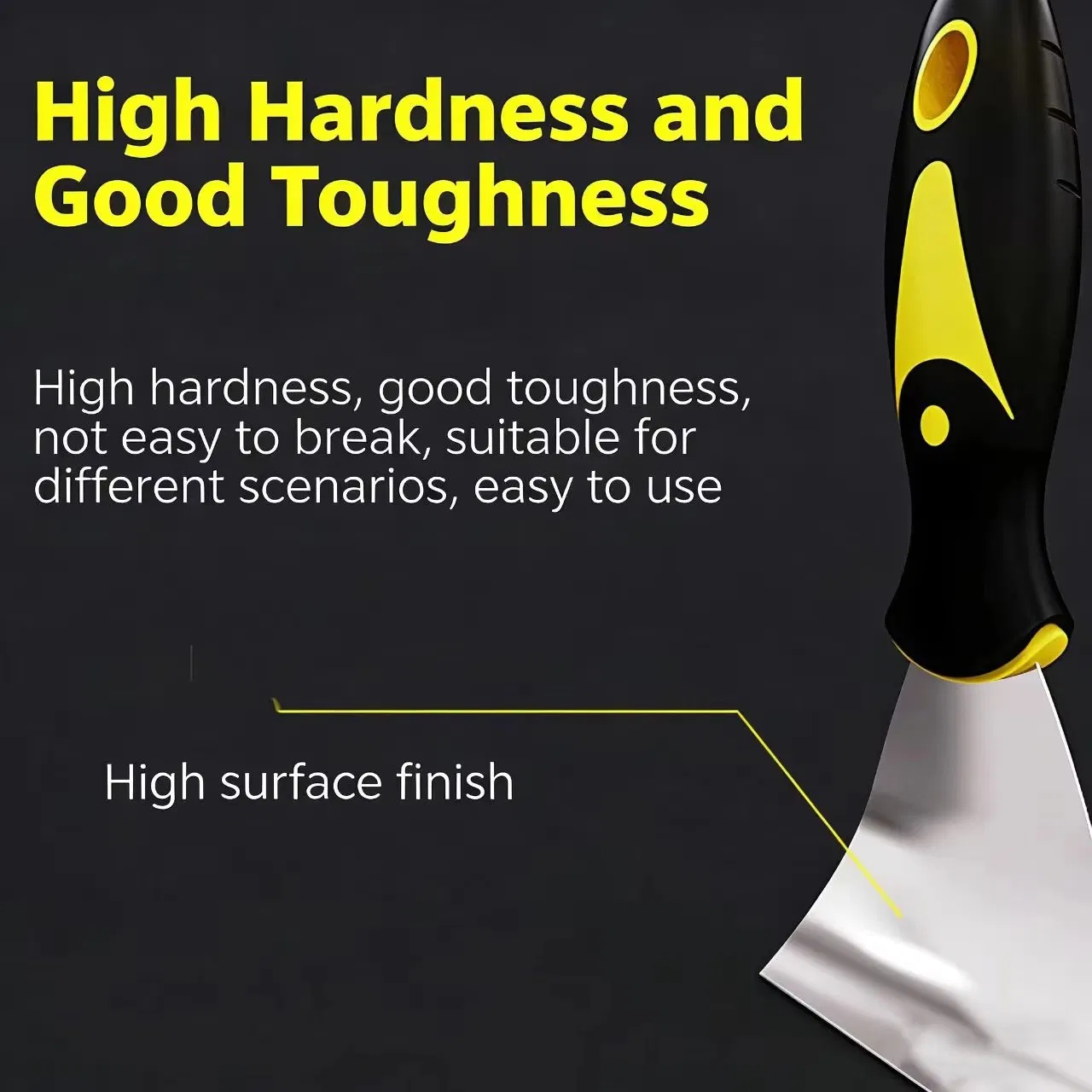 Wholesale Two-Color Handle Putty Knife 1" 2" 3" 4" 5" 6" Scraper Stainless Steel Cleaning Scraper Plastering Scraper Tools