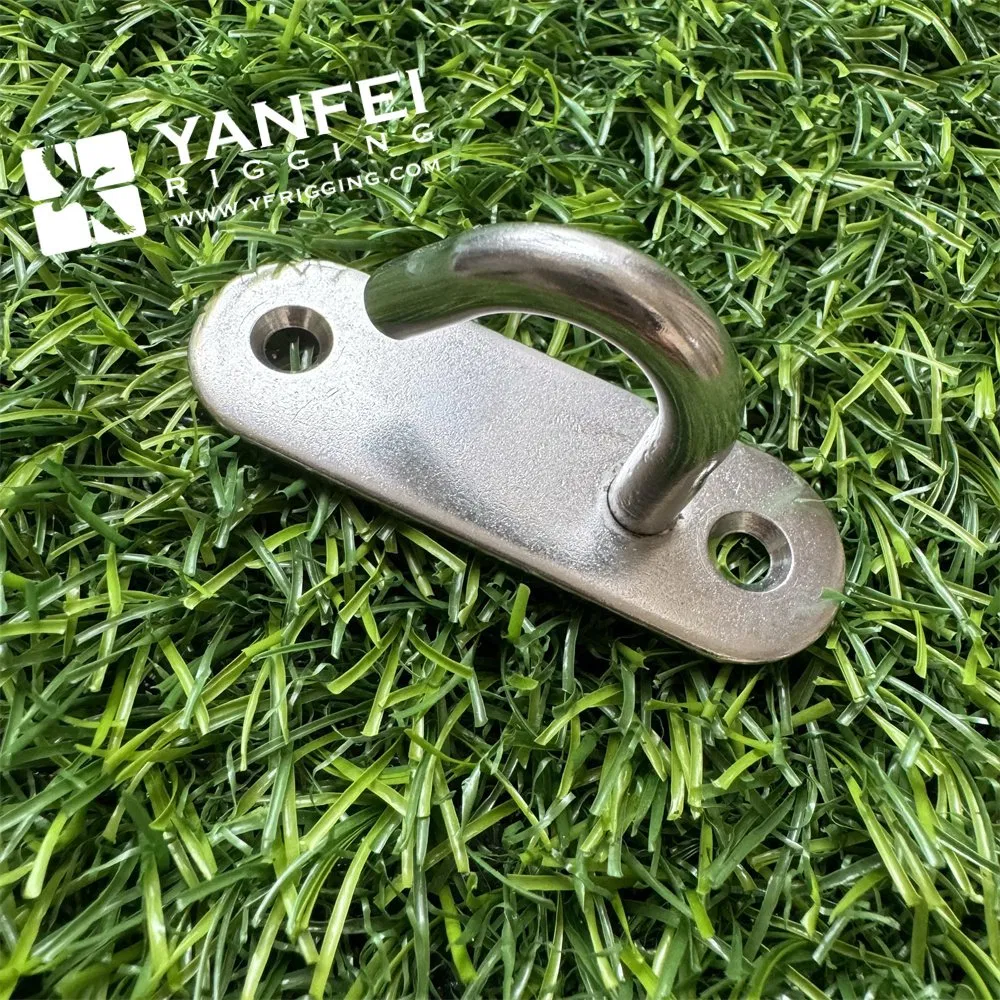 Stainless Steel 316 Oblong Square Eye Pad Eye Plates with Ring