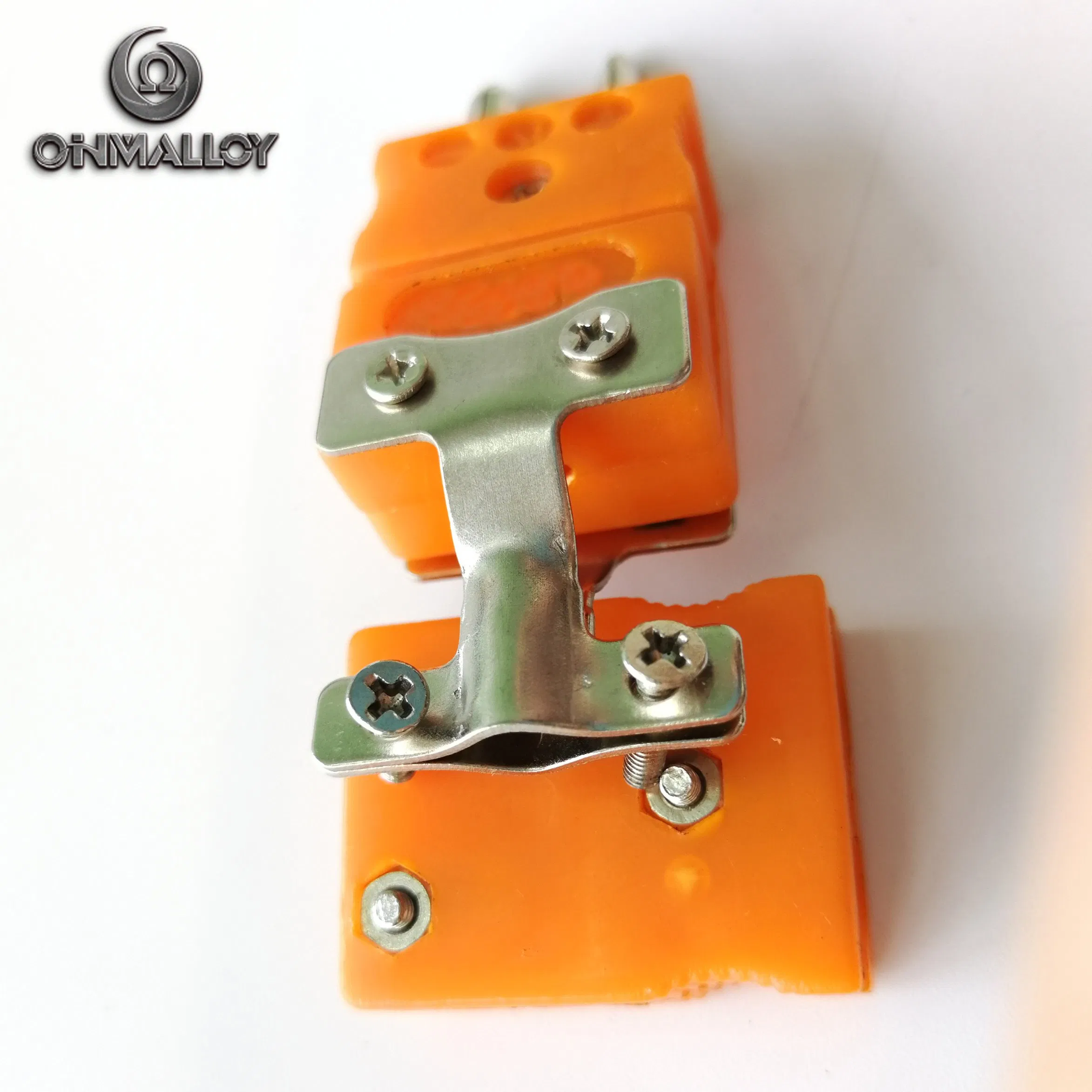 Standard Male Thermocouple Hollow Pin Connector Plug with Wire Clips Clamps Quick Install