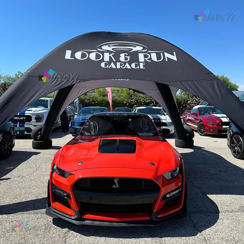 OEM Inflatable Exhibition Sport V Canopy Tent Advertising Air Sealed Marquee Gazebo Canopy  with blockout top