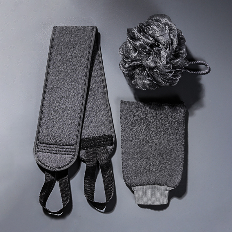 Hot Sell Home Use Bath Belt Shower Ball and Bath Glove Set for Men