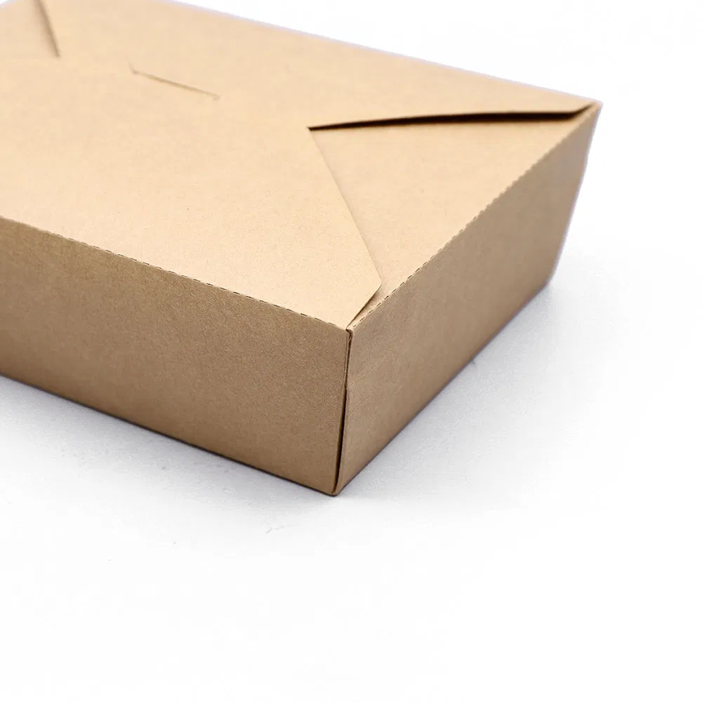 Custom Printed Restaurant Water and Oil Proof Paper Packing Takeout Food Box
