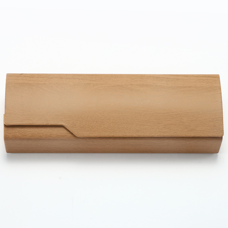 Factory Direct Wholesale Hand-Made Glasses Box with Wood Grain and Small Mouth Glasses Storage Box Myopia Glasses Box
