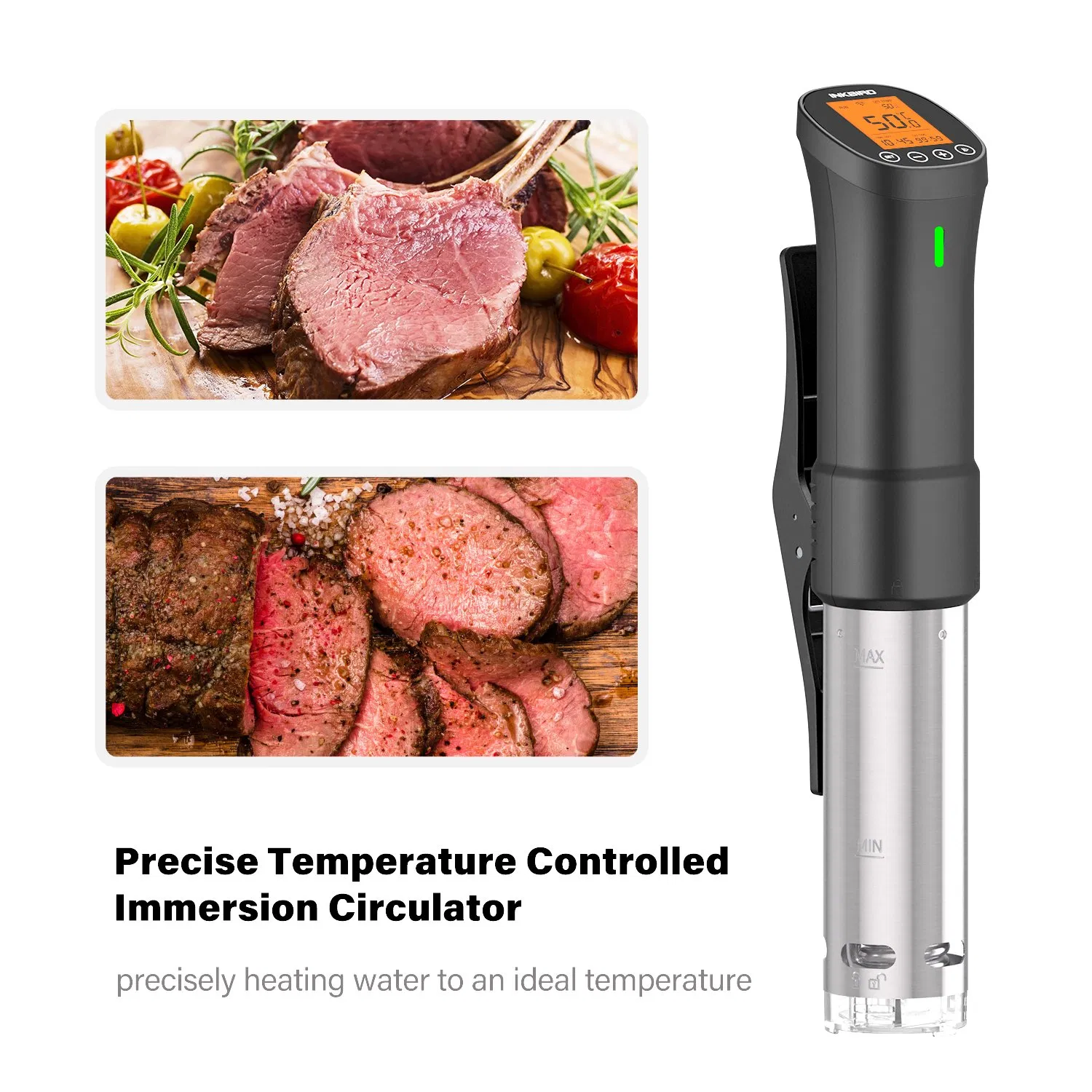 Inkbird Isv-200W WiFi Remote Control Sous Vide Machine with LCD Screen