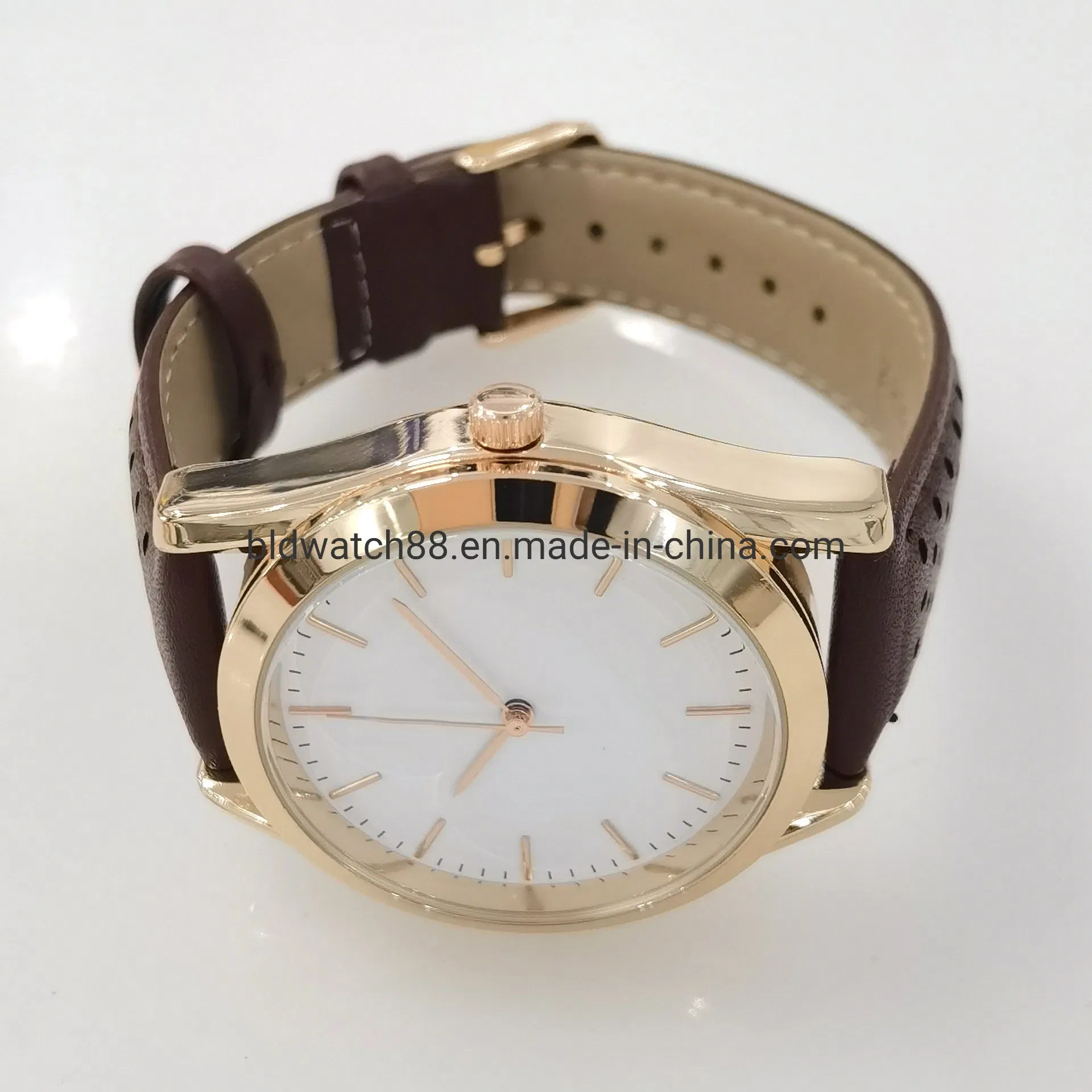 Big Size Mens Gift Watches Promotional Alloy Leather Wrist Watch 47mm