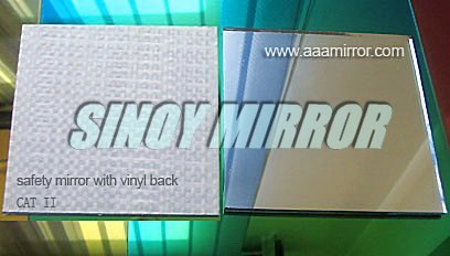 Vinyl Backing Mirror Chinese Safety Mirror for Gym Room Mirror
