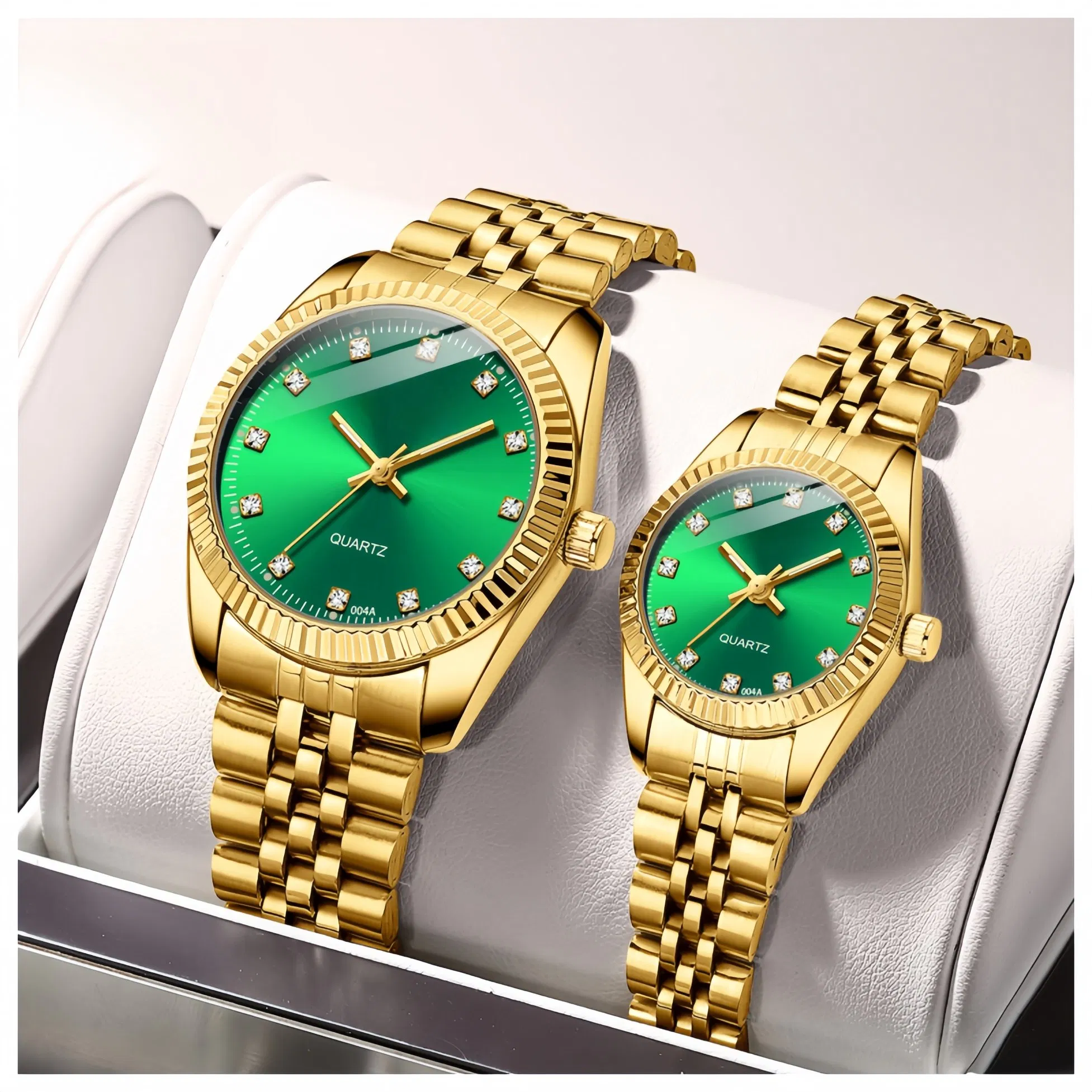 Hot Lover Luxury Business Stainless Steel Gold Classic Waterproof Couple Watch Chenxi 004A
