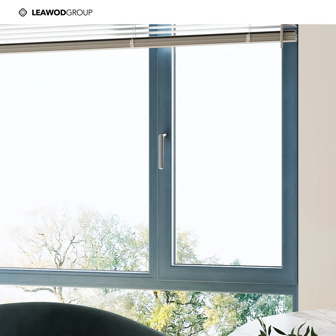 Factory Sale Wood Aluminum Composite Tilt Turn Window with Oak for Villa