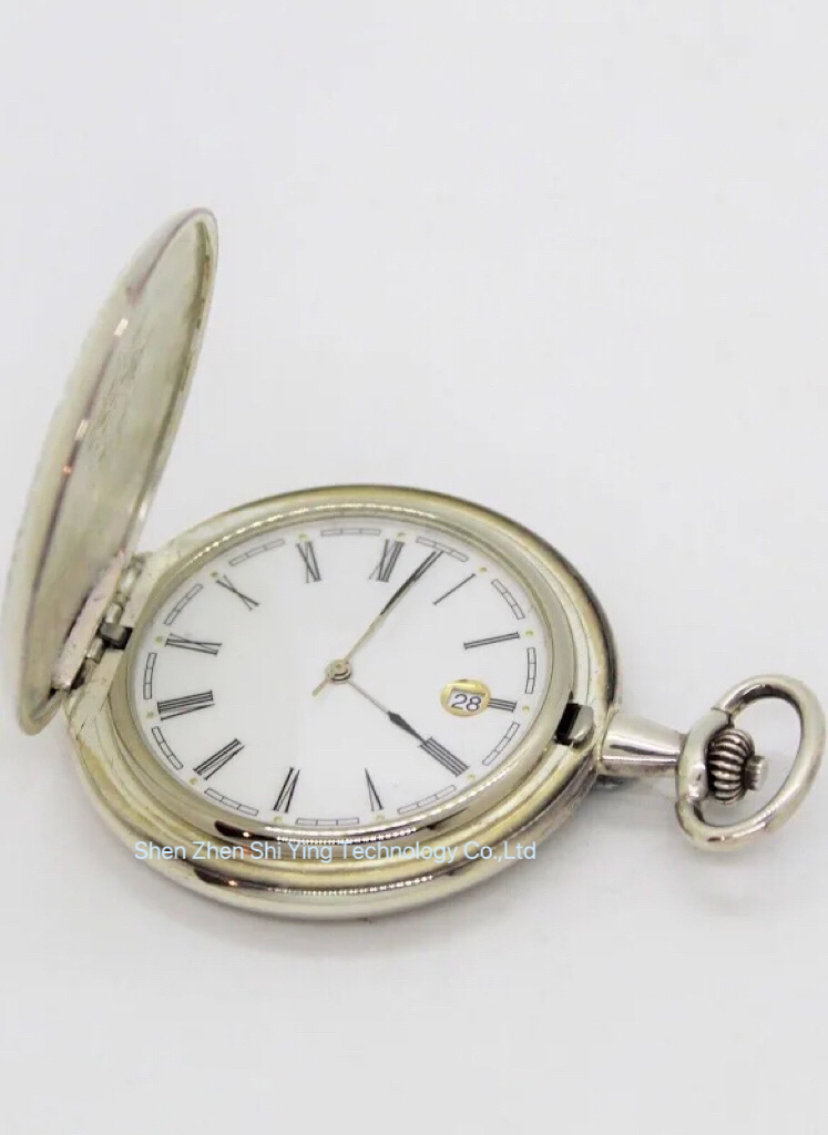 Customized Best Gift 925 Sterling Solid Silver Men's Antique Pocket Watch