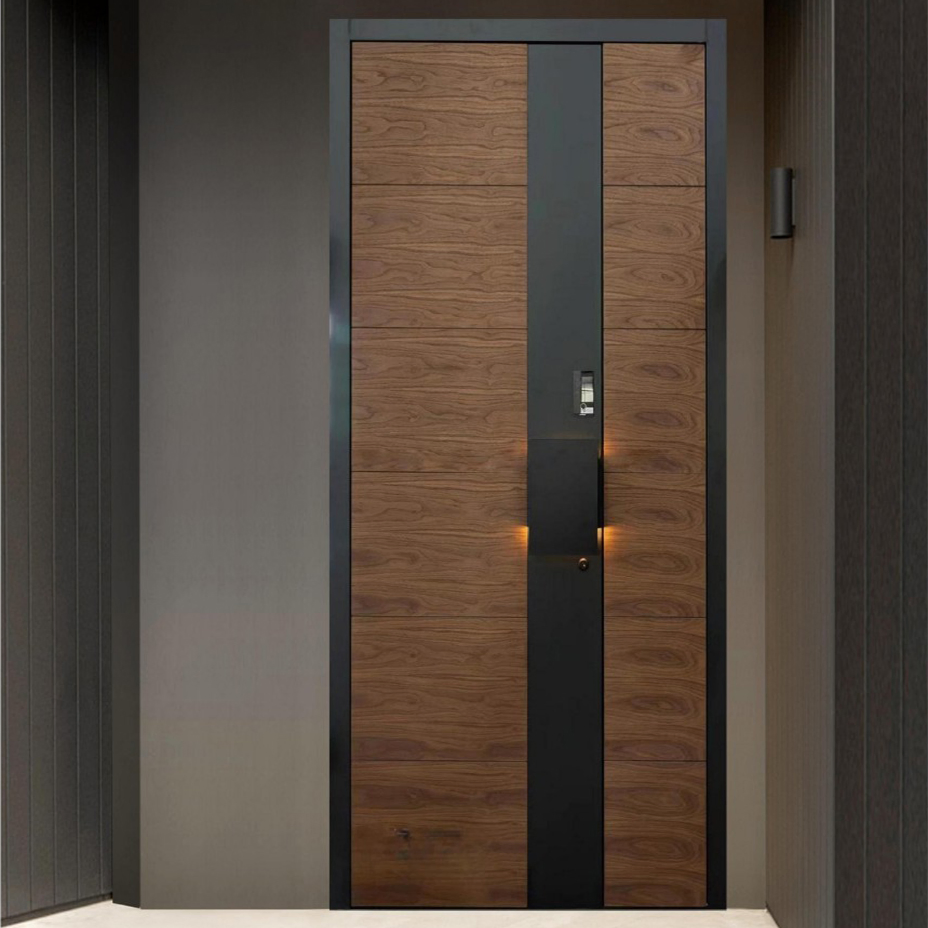 13. Wholesaler Customized Luxury Aluminum Security Door Prices Wrought Metal Main Entry Entrance Exterior Anti-Theft Door Design with Steel Component for House