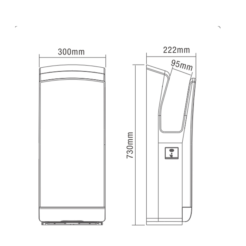 Heavy Duty Commercial Hand Wash Dryer High Speed Automatic Hot Hand Dryer Stainless Steel Jet Hand Dryer