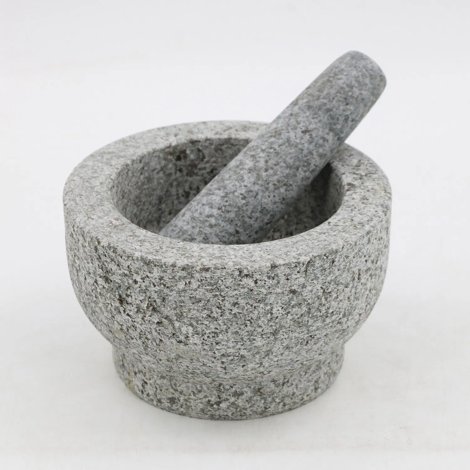 Natural Stone Kitchenware Mortar/Pestle Set with Spout OEM/ODM Granite Marble Kitchen Tools