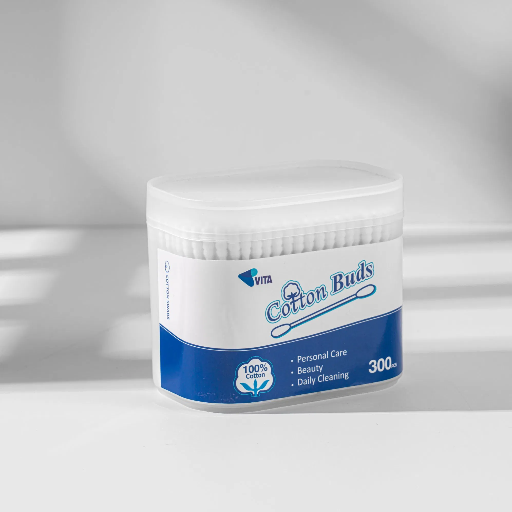 300 PCS Multi-Purpose Cotton Swabs with Paper Sticks