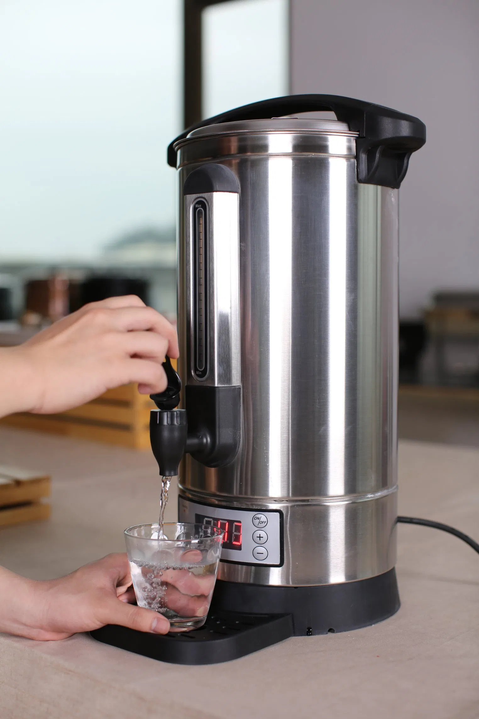 Heavybao Double Digital Controlled Temperature Stainless Steel Water Dispenser Urn