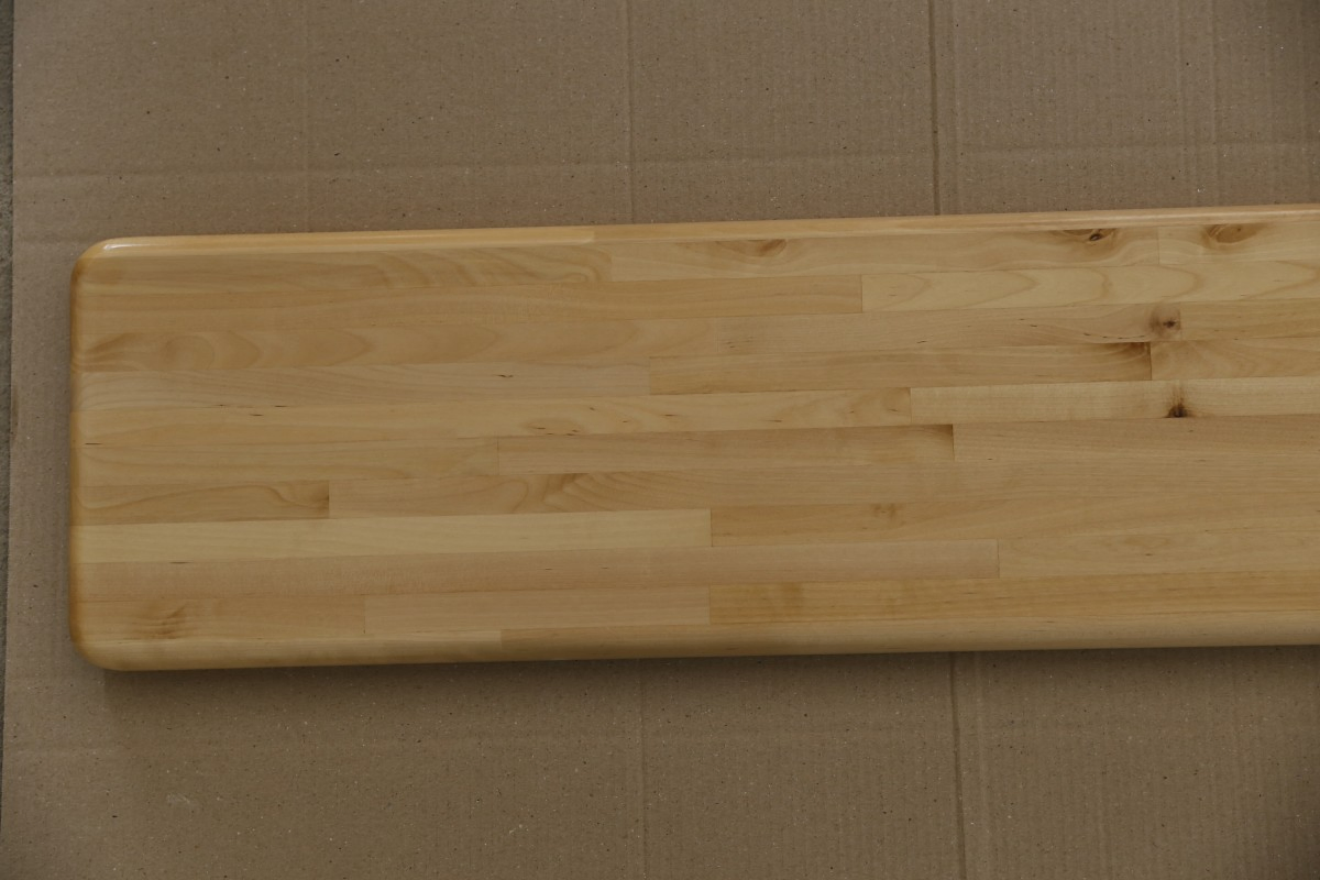 High-Load Solid Wood Worktops, Stable Grain, Retail Display Bases