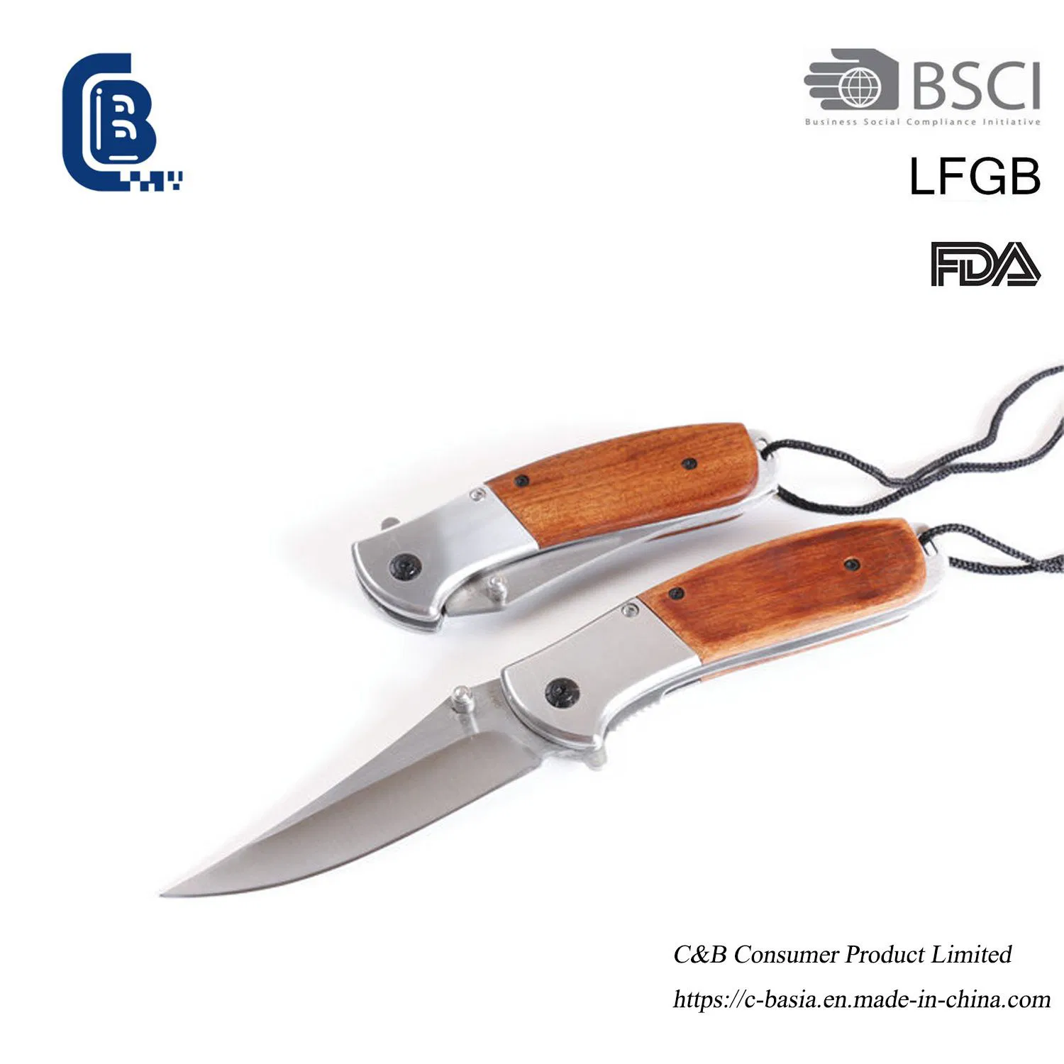 5" Folding Gray Titanium-Plated Tactical Knife