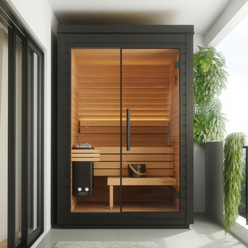 Люксовая деревянная парная для сада на 1-4 человека