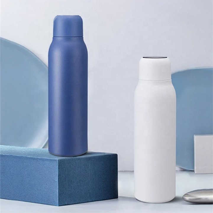 600ml Stainless Steel Temperature Thermo Self-Cleaning Water Purifying Water Filter Bottle with UV Purifier