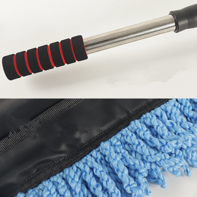 Щётка для мойки авто из микрофибры с длинной ручкой
