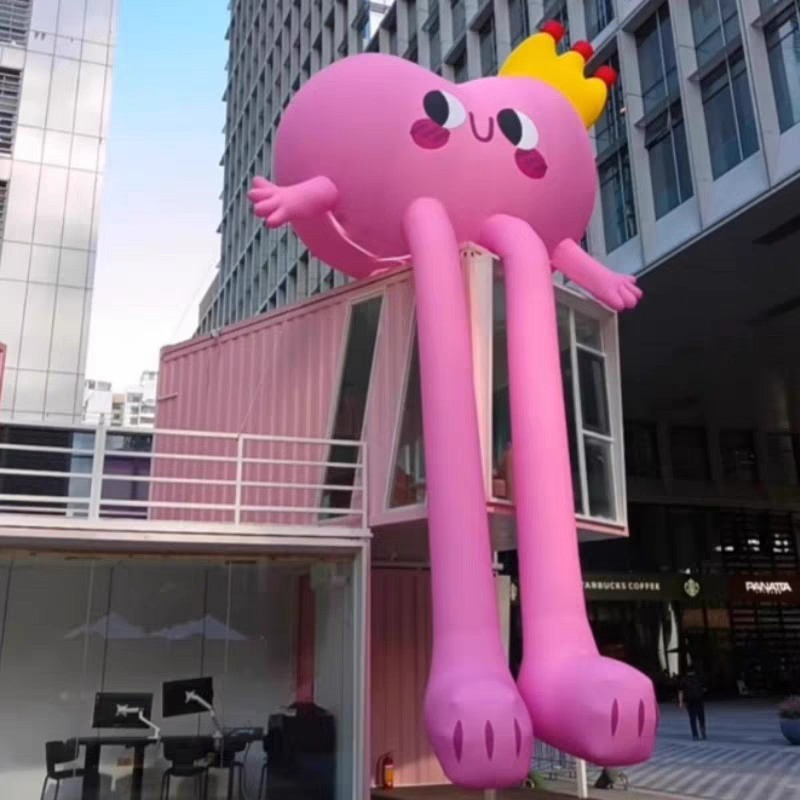 Boyi Inflatable Love Cartoon with Guitar Inflatable Pink Heart Cartoon