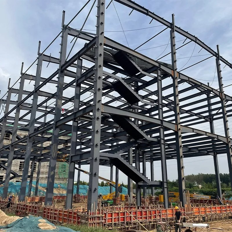 Steel Walkway and Floor Hot-Rolled Prefabricated Metal Building for Sale