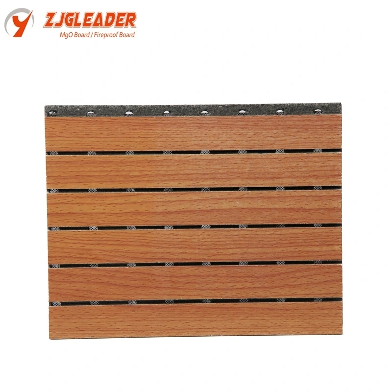 Zjgleader 15mm 18mm MGO Wood Veneer MDF Perforated Wooden Acoustic Panel