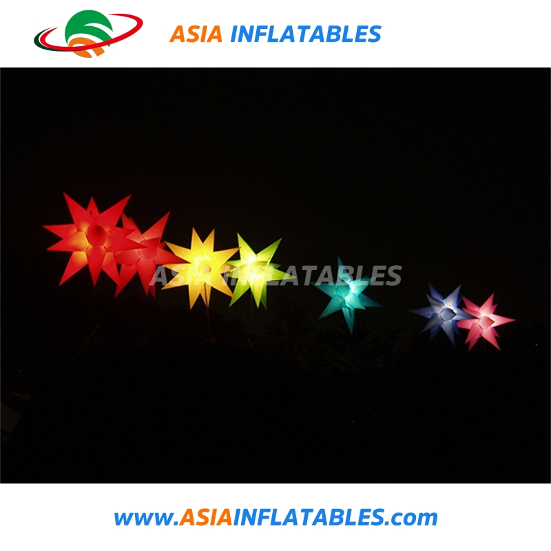 Decorative Stage Inflatable LED Light Star/Inflatable Lighting Star for Party