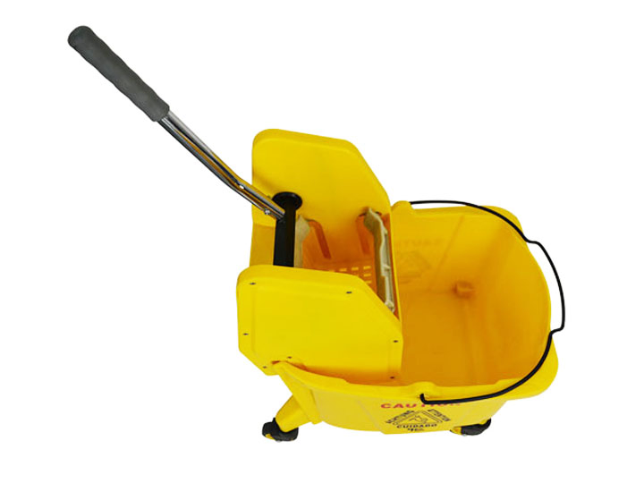 B-046D Single Plastic Mop Wringer Trolley
