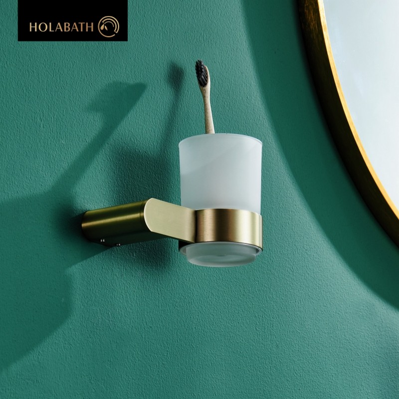 Настенный держатель для стакана и зубных щеток из нержавеющей стали