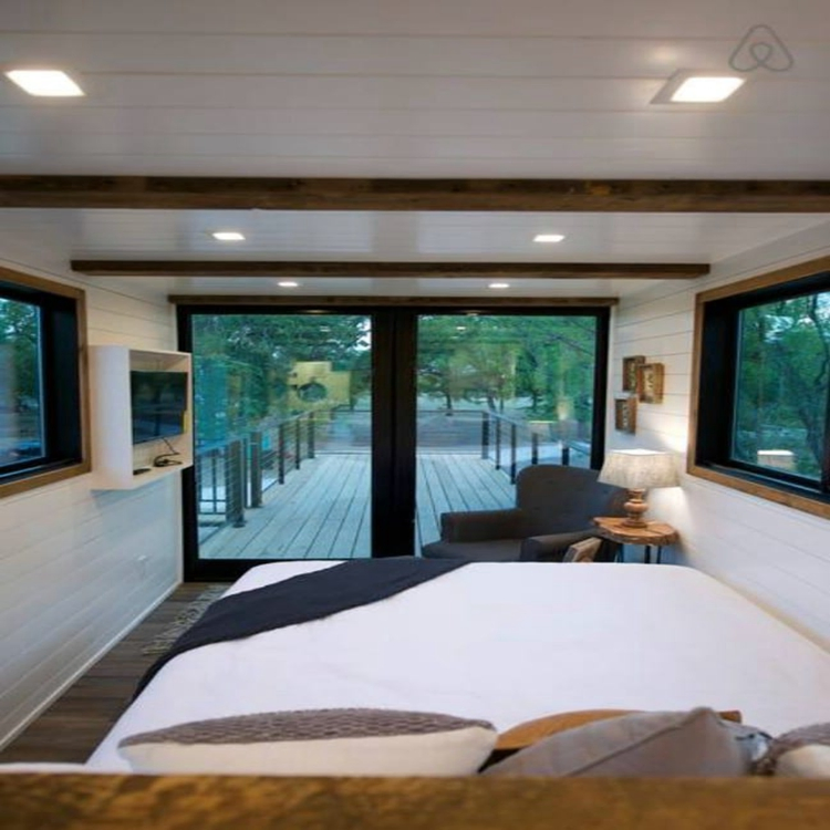 Build a Log Cabin Prefab Modular Tiny House/Home with Terrace and Stair