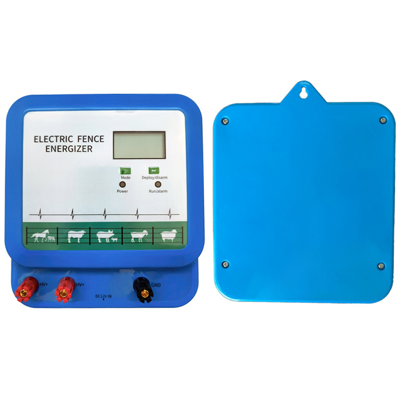 Battery Charging Solar Powered Electric Fence Energizer for Multi-Purpose Farm Uses Output 3 ~7 Joules Cattle, Sheep, Horse and Pig Breeding