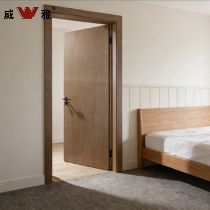 Energy Efficient Thermal Break Design Fireproof Commercial Building Lobby Wooden Door