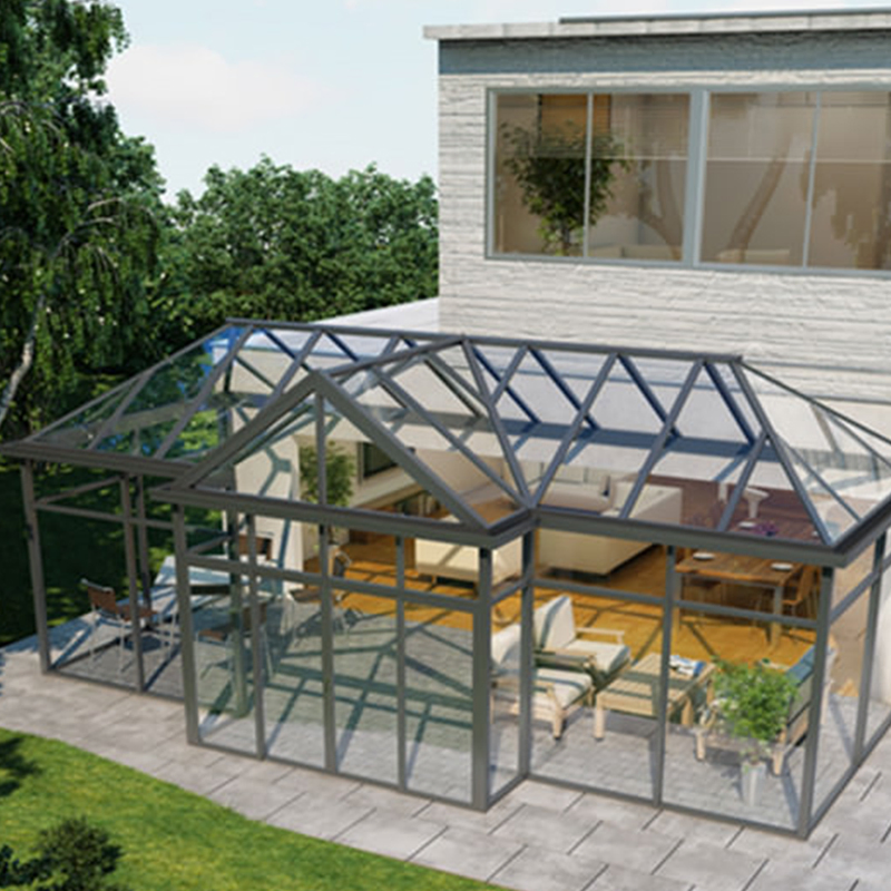 Aluminium Aluminum Frame Garden Room Sunroom with Tempered Glass and Powder Coating for Residential Use
