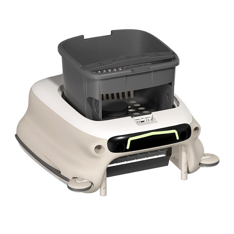 Automatic Pool Vacuum Cleaner Collects Floating Blades - PPS Pool Surface Cleaning Robot