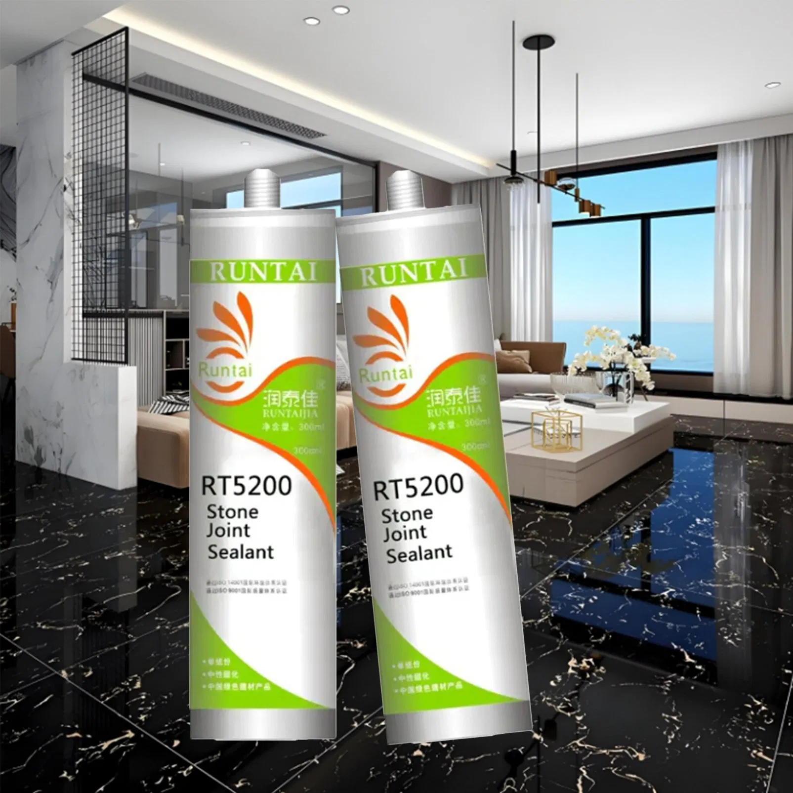 Runtai High Performance Neutral Cure Silicone Mildew Resistant Marble Glue for Stone