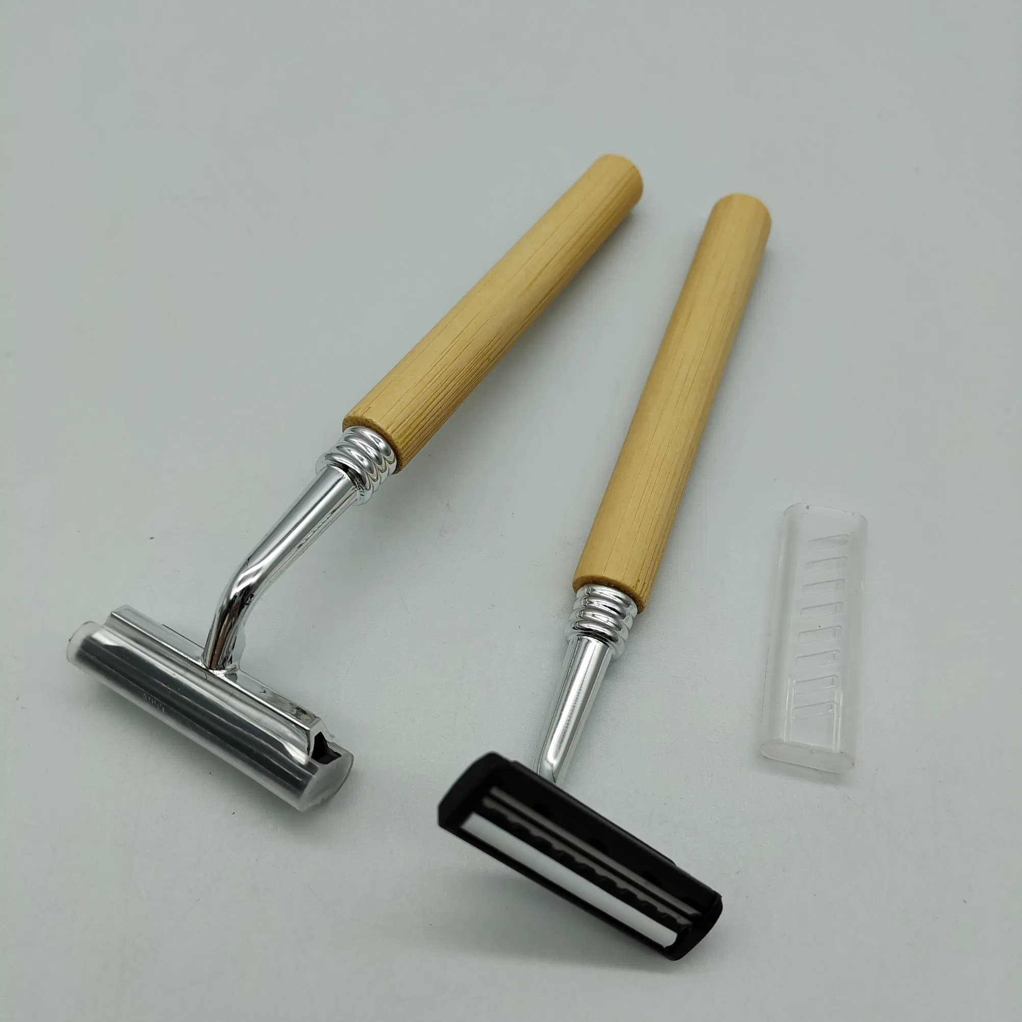 OEM Bamboo Handle Travel Twin Blade Disposable Parts Biodegradable Razor