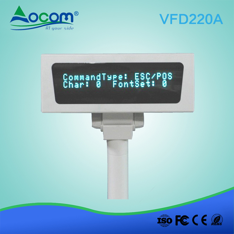 20X2 11mm Height Characters POS VFD USB Customer Display
