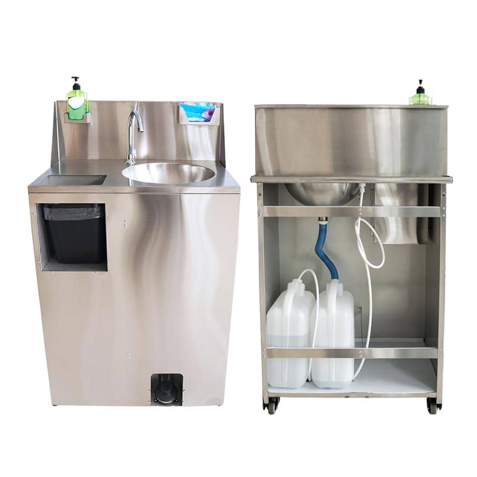 Removable Stainless Steel Wash Basin Metal Sink with Trash Bin Suitable