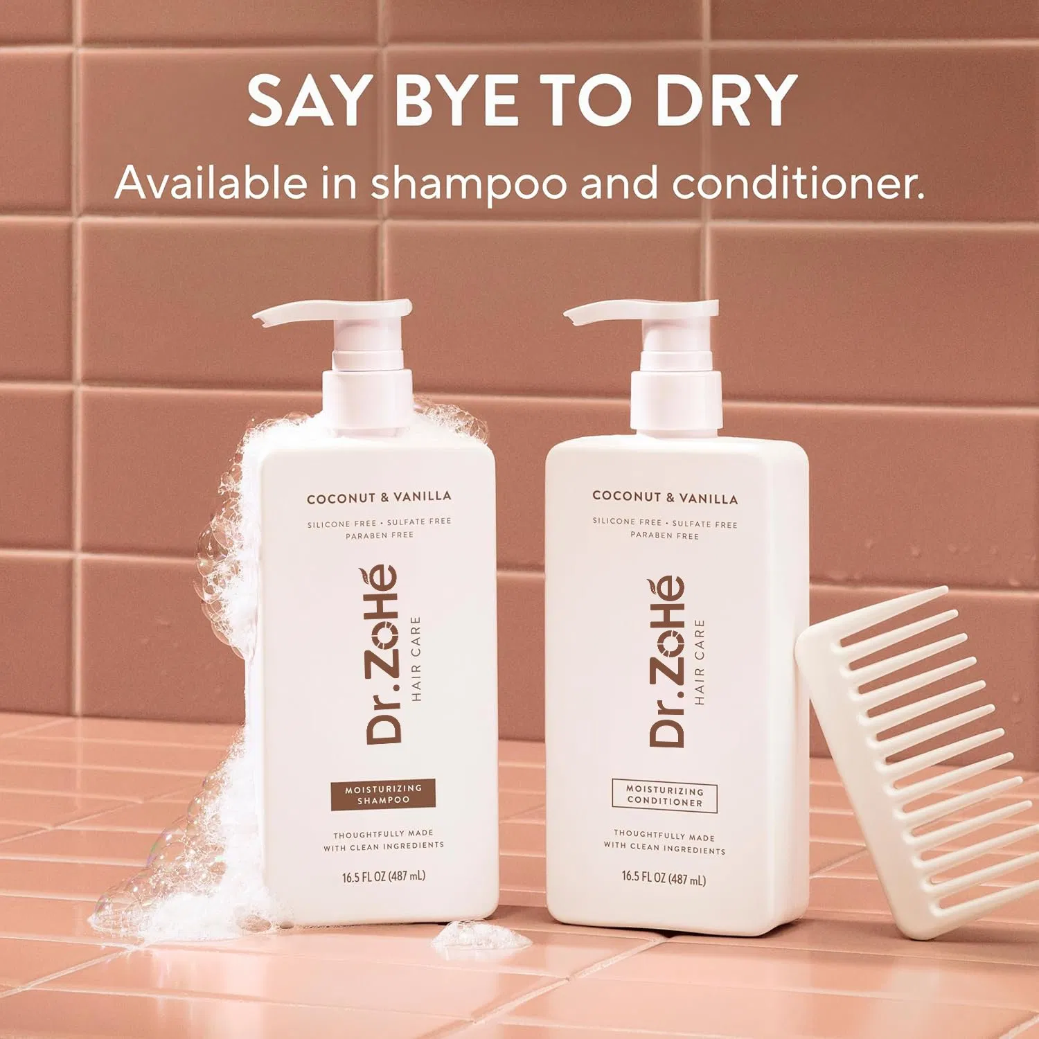 OEM/ODM Gentle Cleansing Moisturizing & Nourishing Natural Plant-Based Sulfate-Free Silicone-Free Coconut & Vanilla Conditioner Shampoo