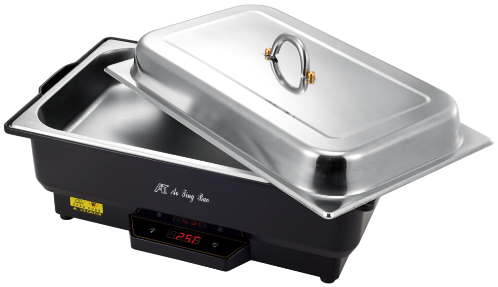 Commercial Stainless Steel Kitchenware Electric Food Soup Warming Tray Chafing Dish Buffet Stove