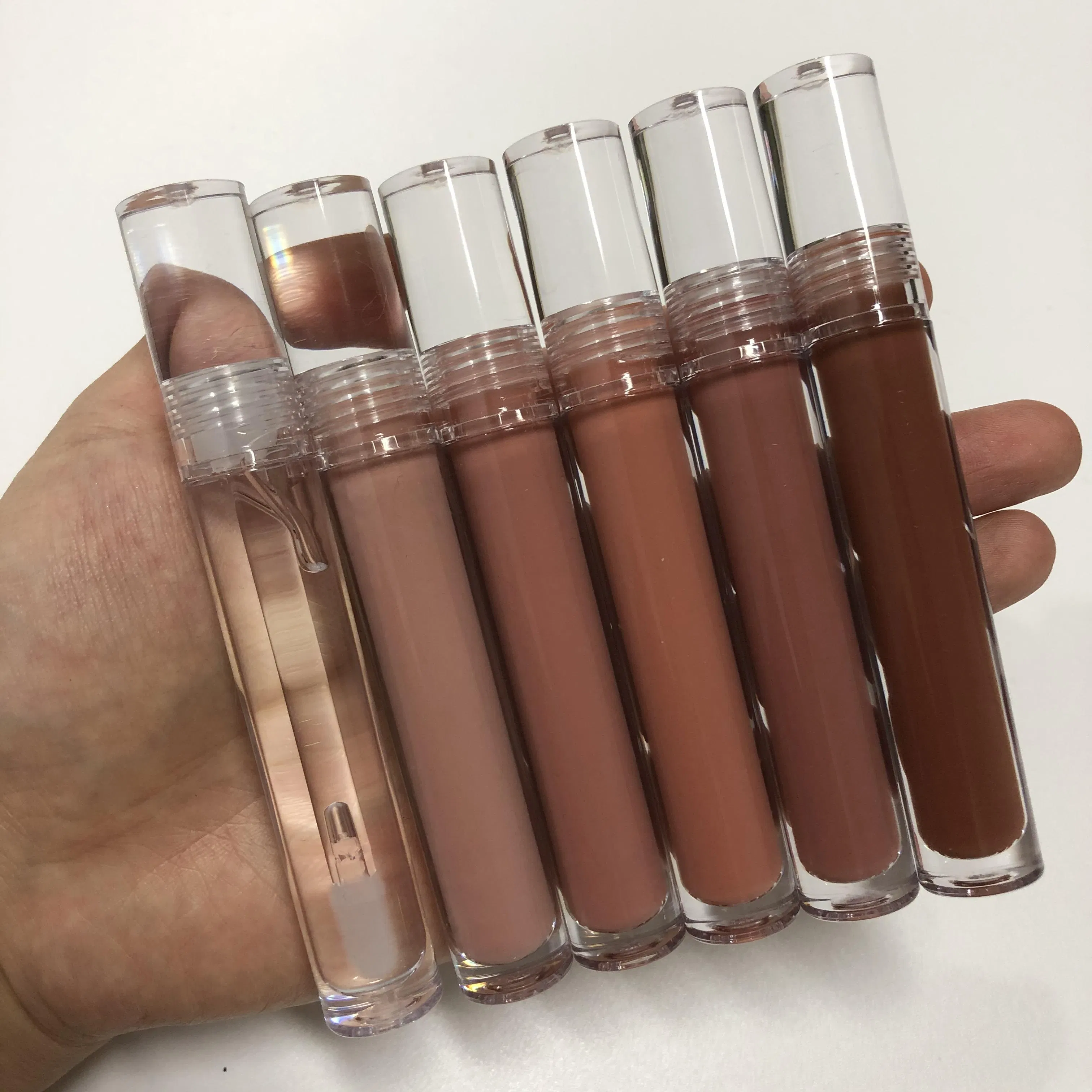Large Quantity Shea Butter Healthy Lipgloss Vegan Pink Clear and Nude Bare High-Shine Non-Sticky Lipgloss