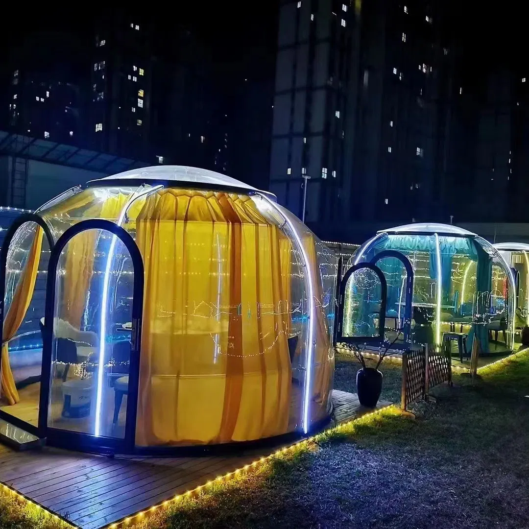 Wilderness Trip Camping Picnic Party Outdoor Plastic Transparent Soundproof Heat Resistant UV Resistant Polycarbonate Bubble House