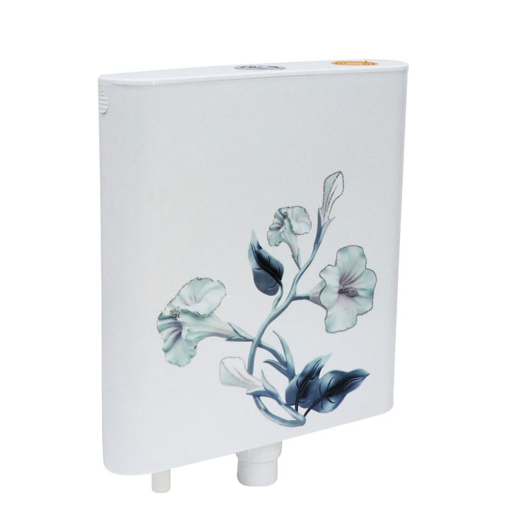 Ultrathin Printing Plastic Flush Slimline Toilet Cistern