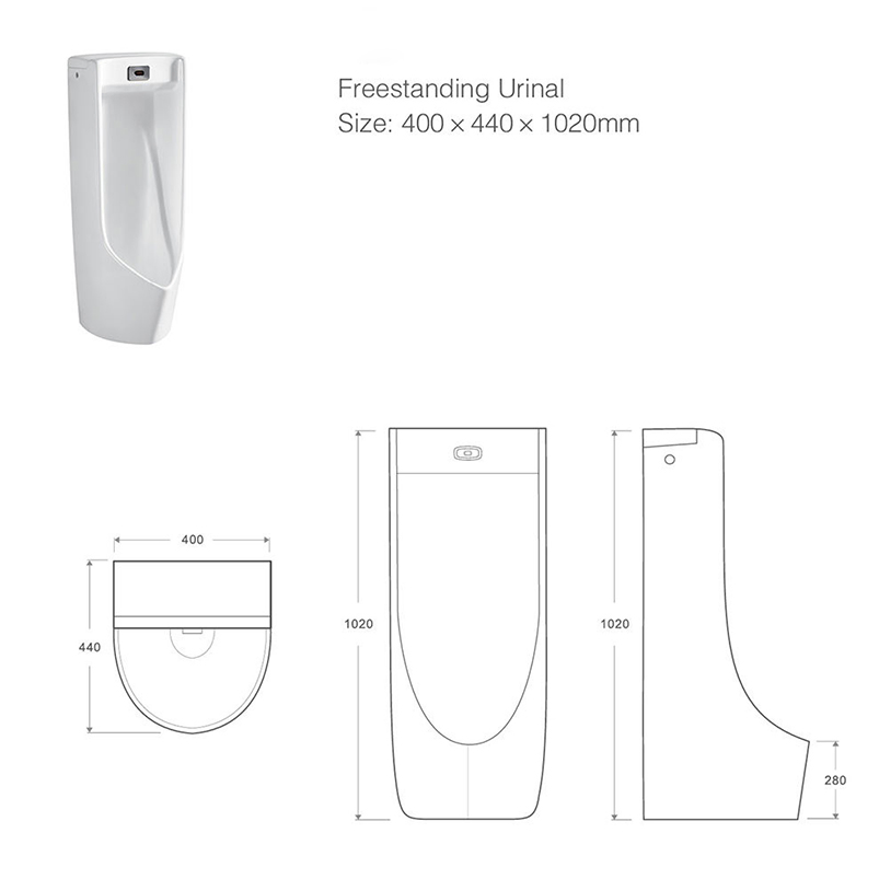 Freestanding Ceramic Urinal Basin for Home Toilet School and Hospital