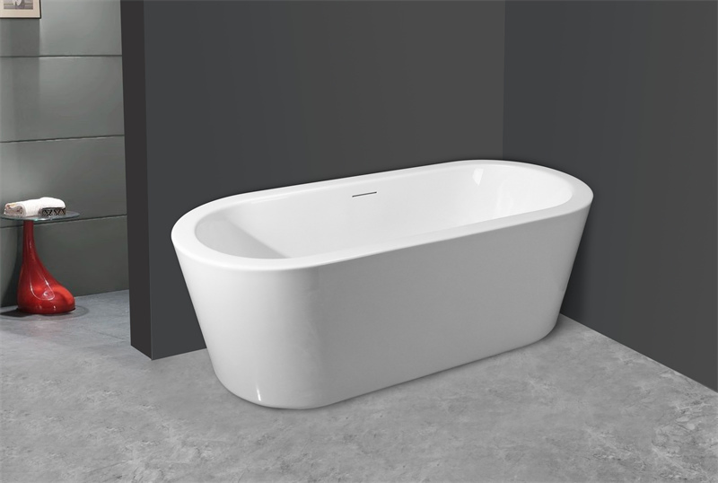 Freestanding Round Shape Acrylic Bathtub for Bathroom Bathing Tub Single Design